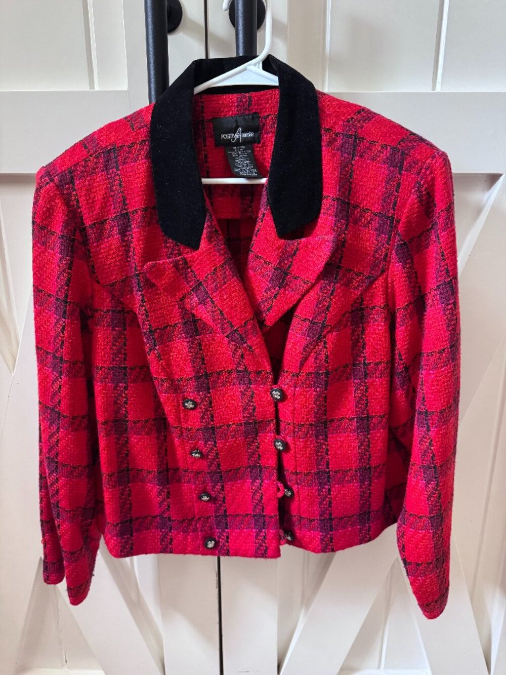 Vintage Red/Pink/Black Blazer
